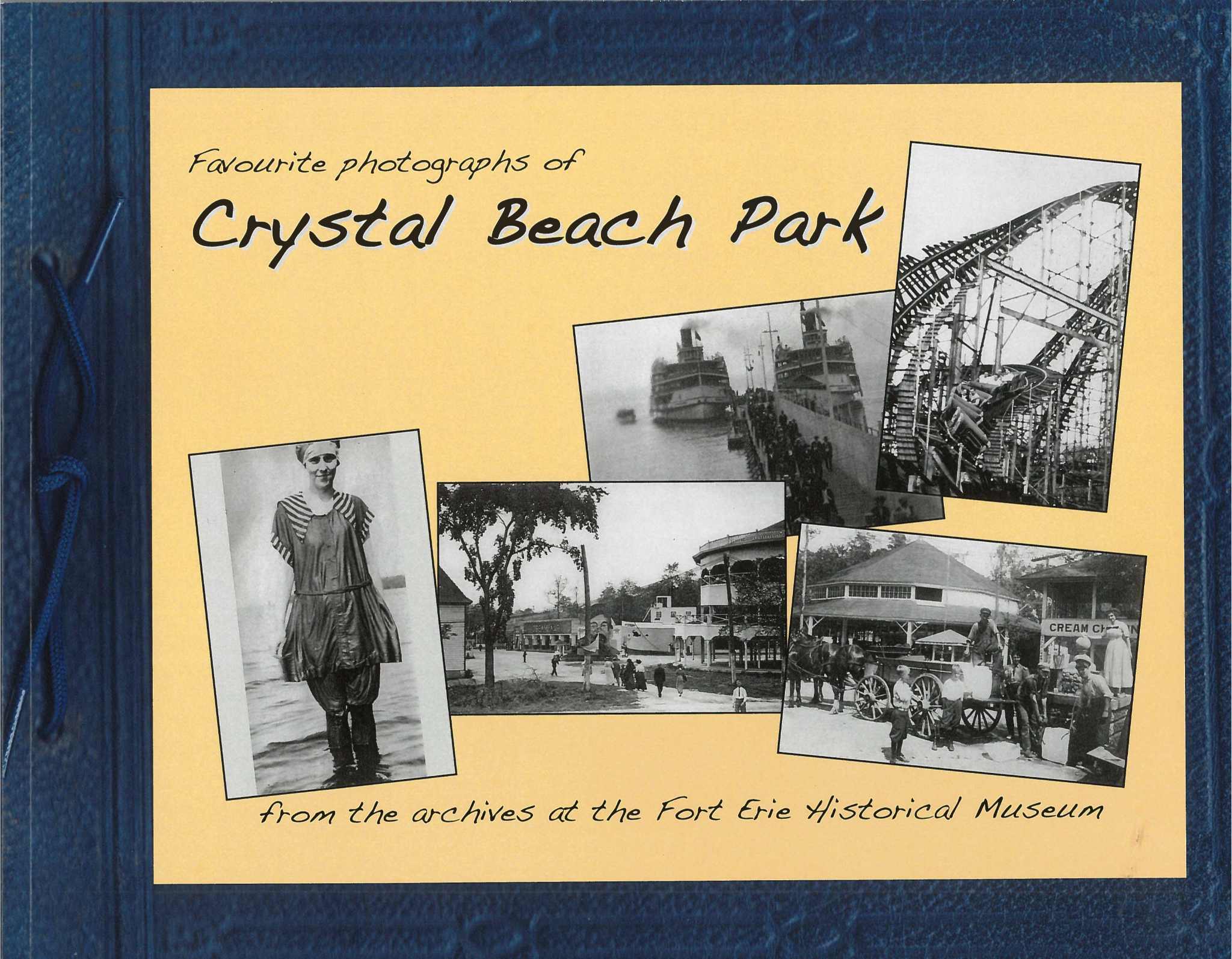 A book cover with multiple historic photos of Crystal Beach