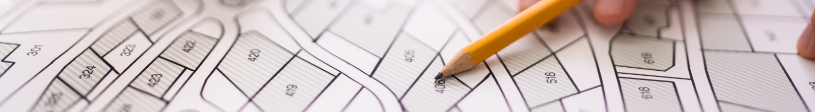 A person works on a subdivision plan