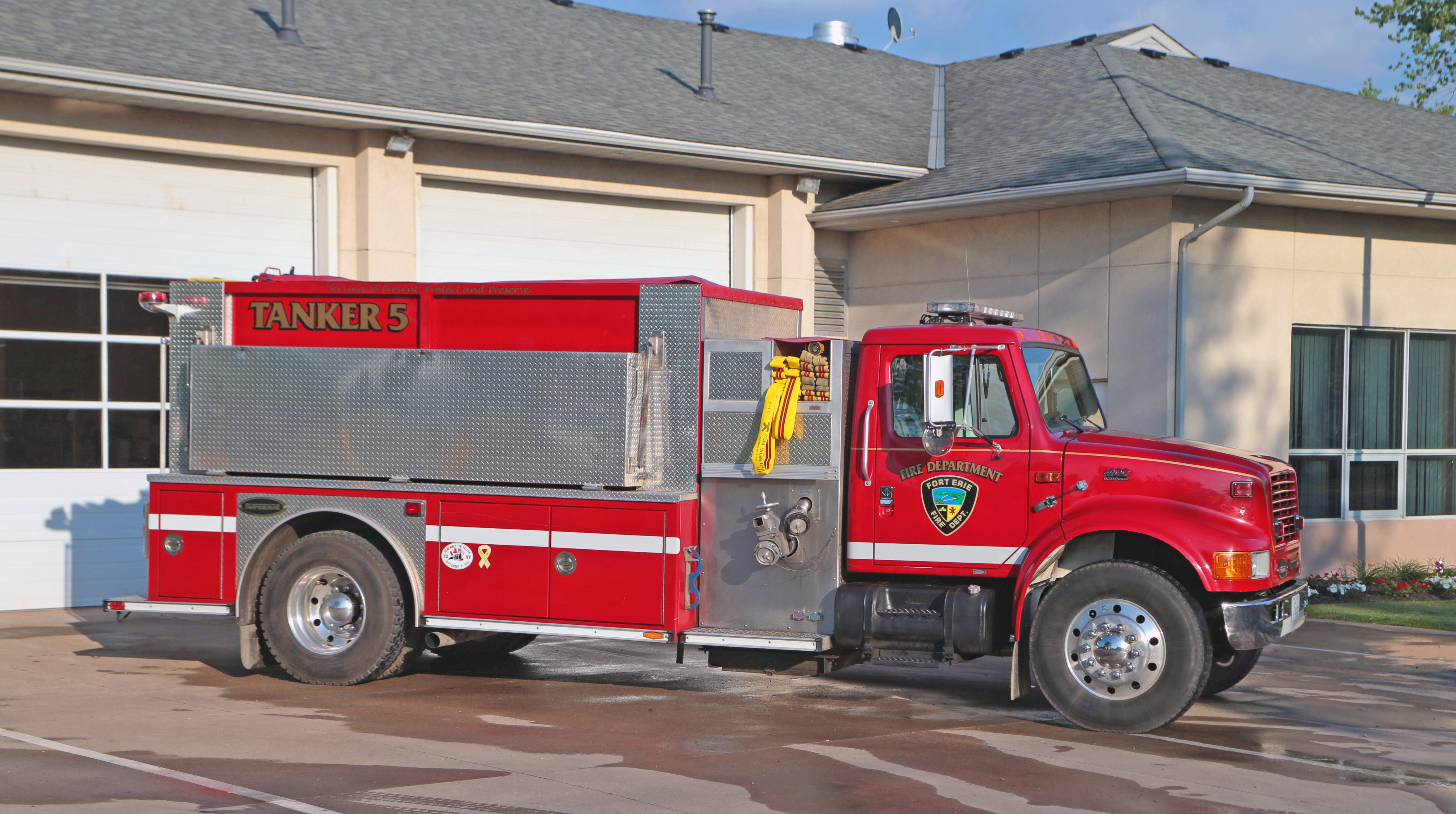 A large fire truck