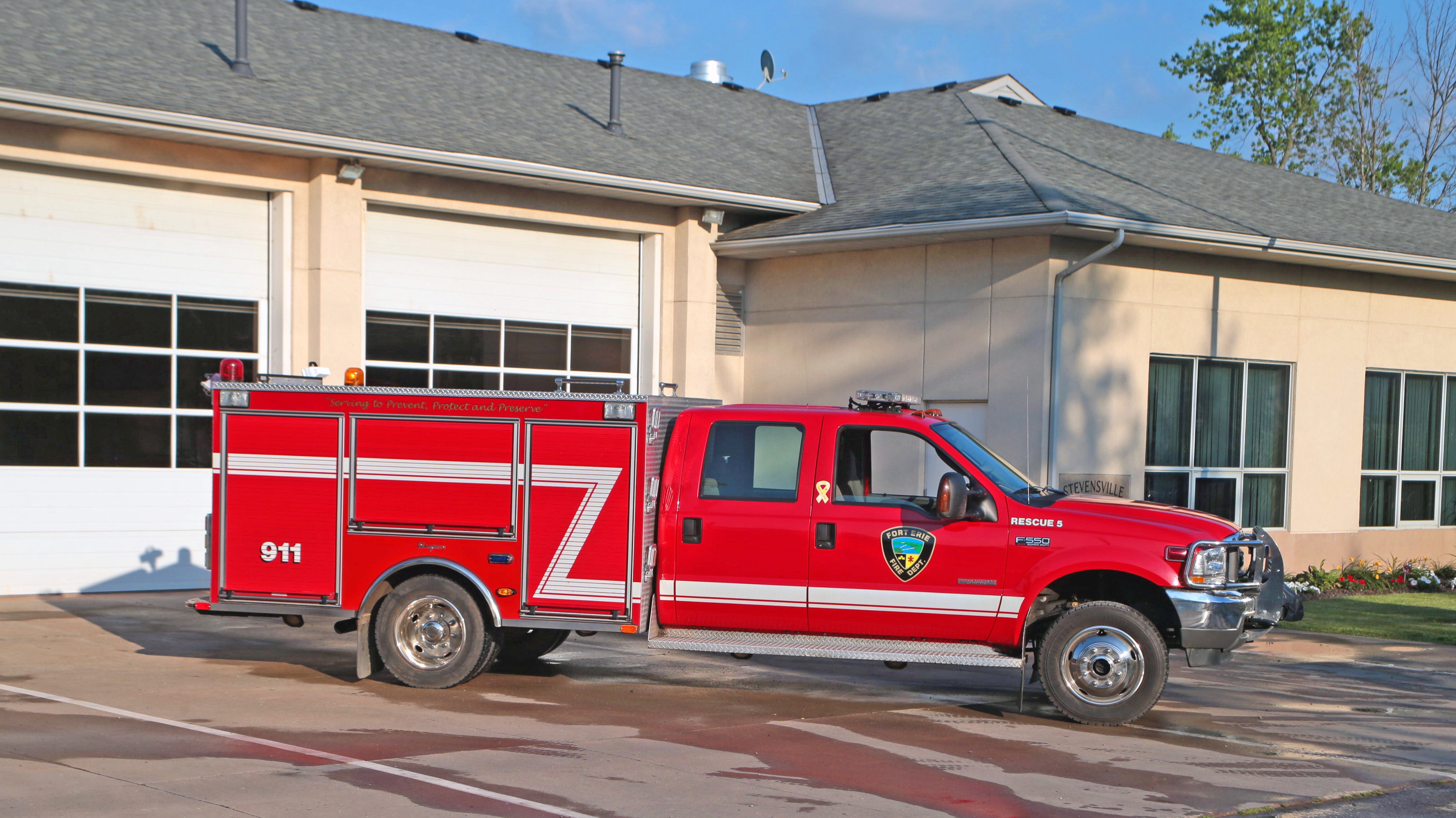 A large fire truck