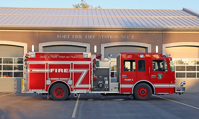 A large fire truck