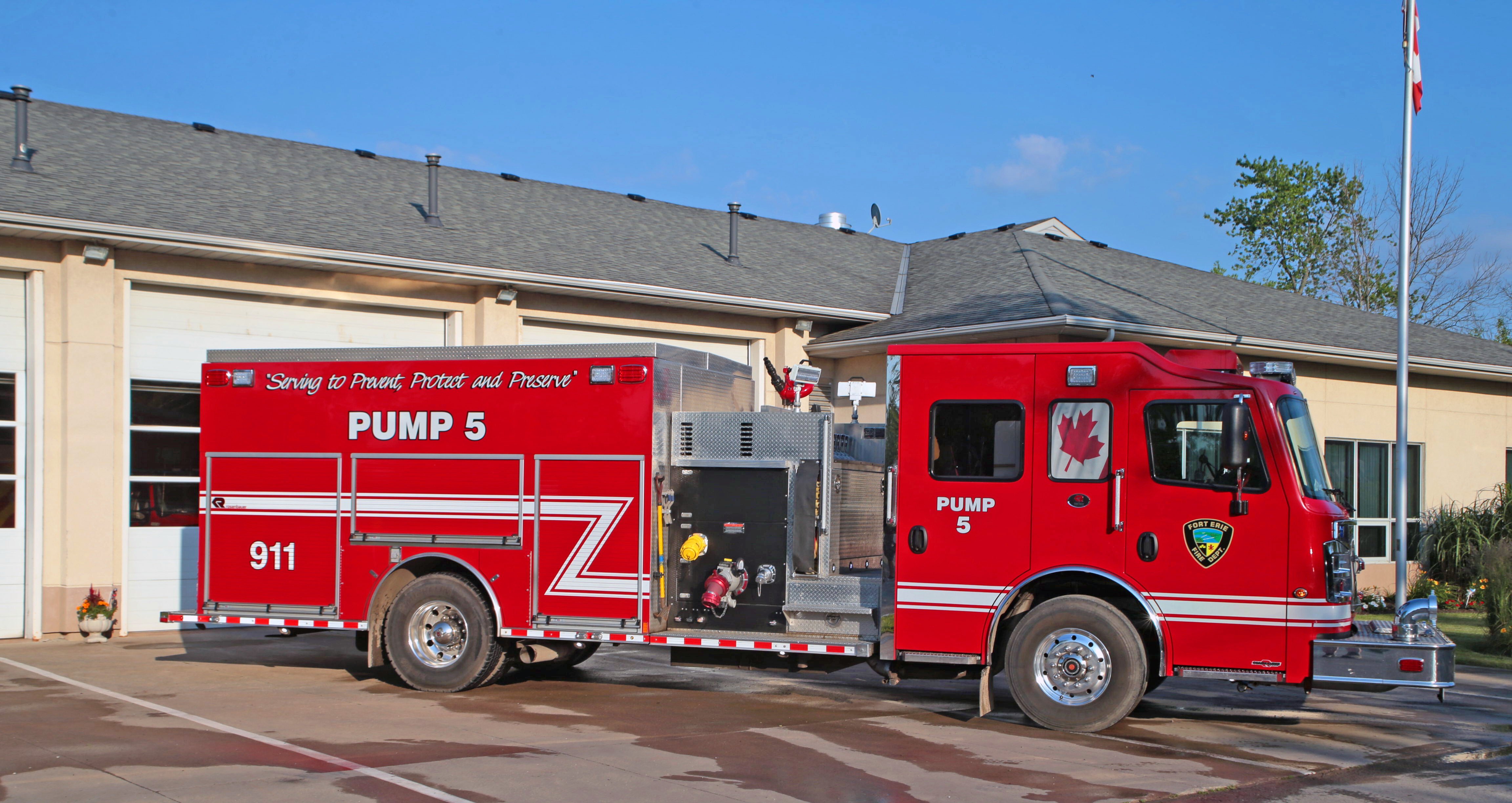 A large fire truck