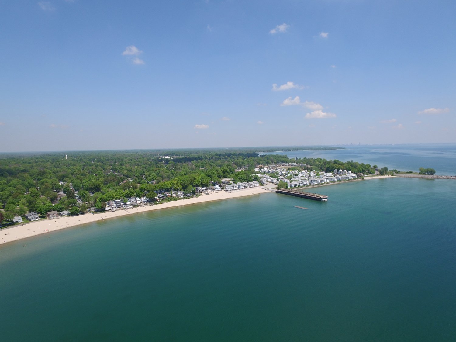 bay beach aerial view
