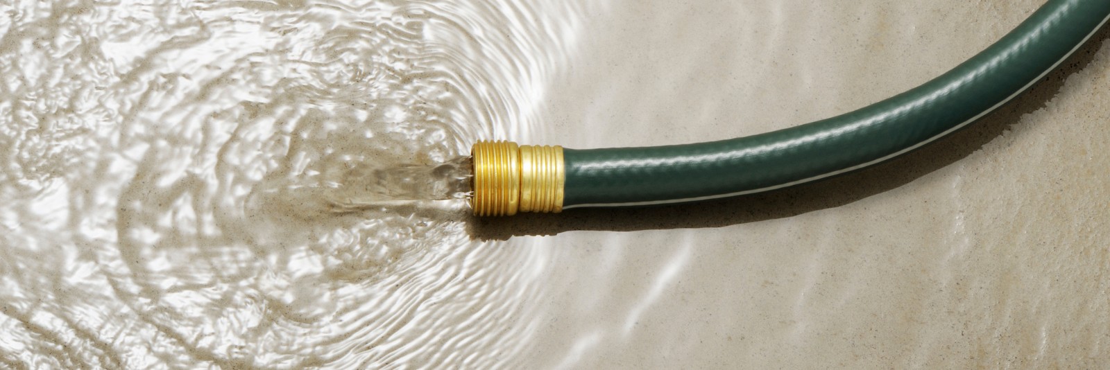 water coming out of a hose