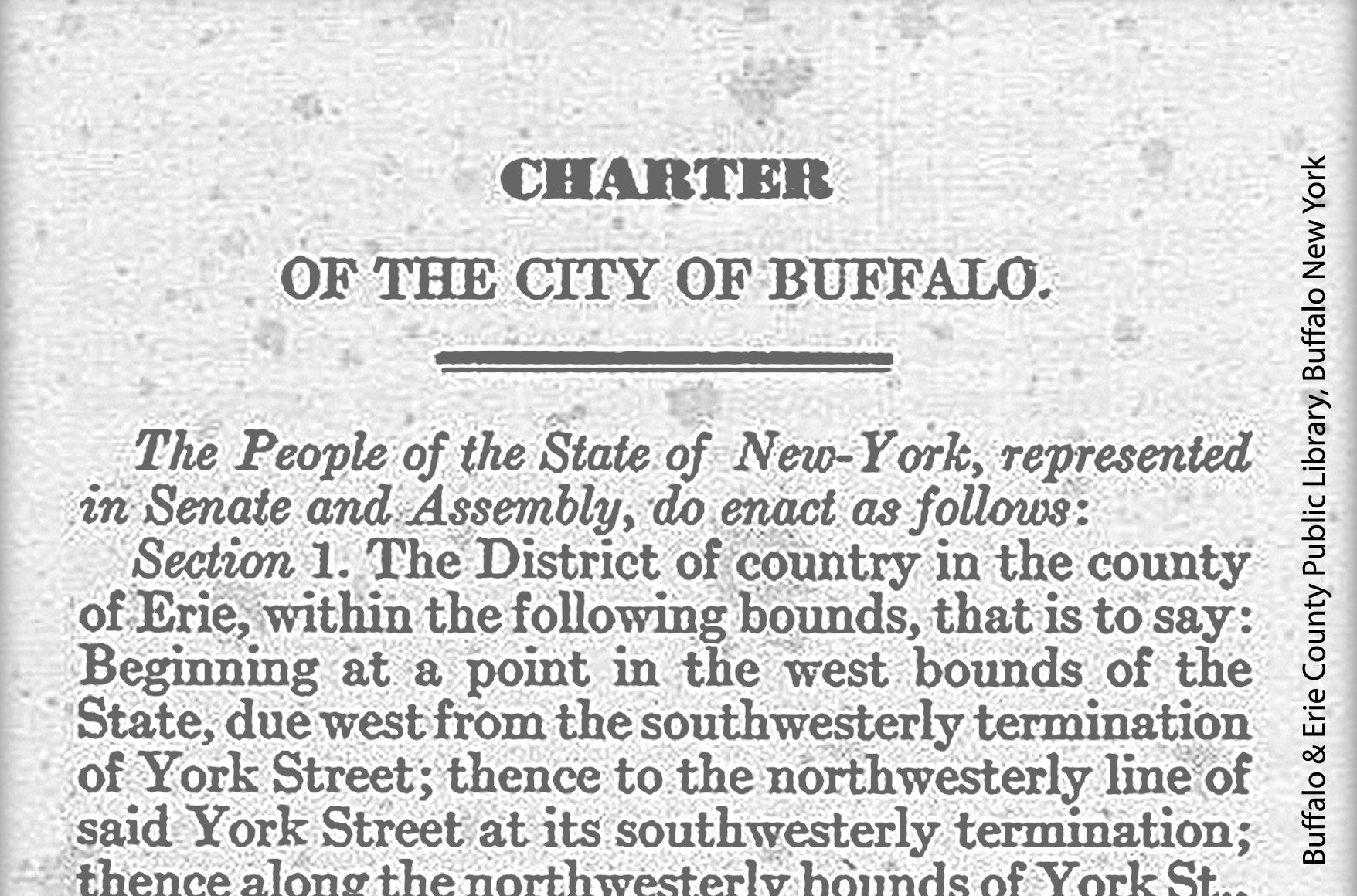 A black and white charter from 1832