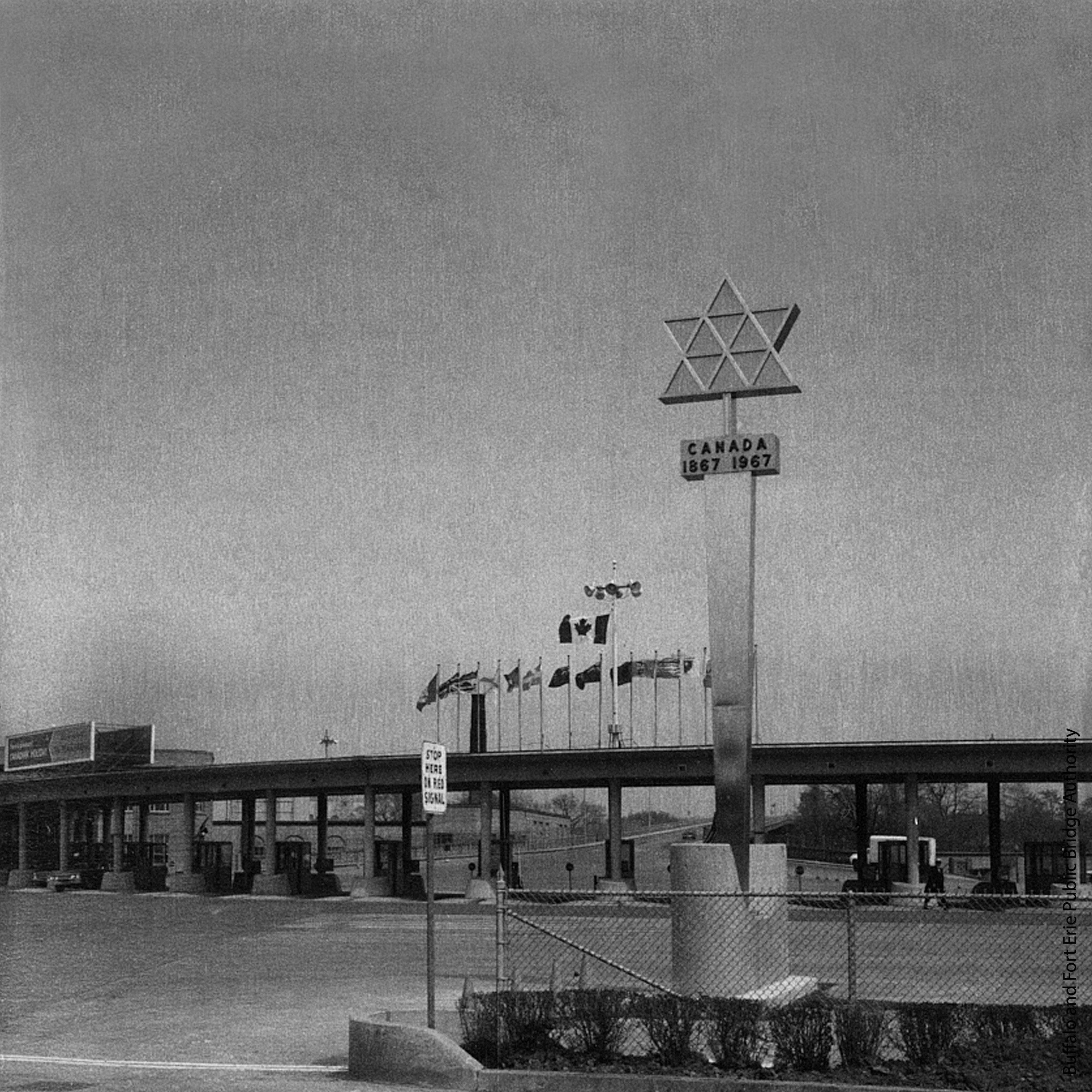A boarder crossing booth