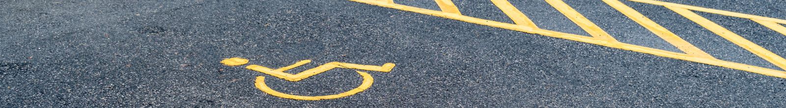 An wheelchair parking space