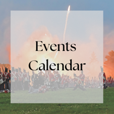 Community Events fireworks photo with events title overlay